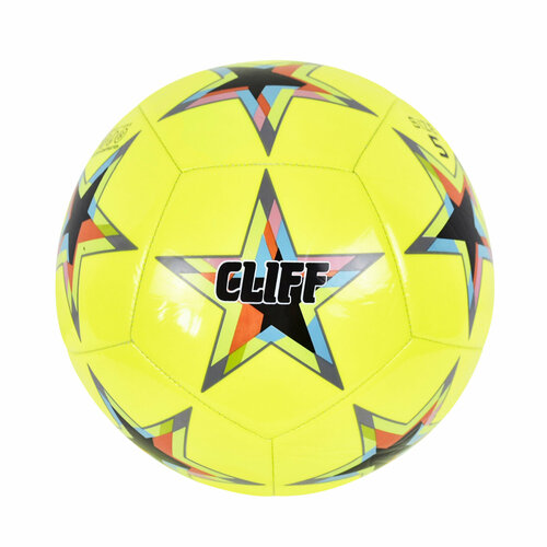 фото Мяч футбольный cliff cf-1262, 5 размер, pu, желтый