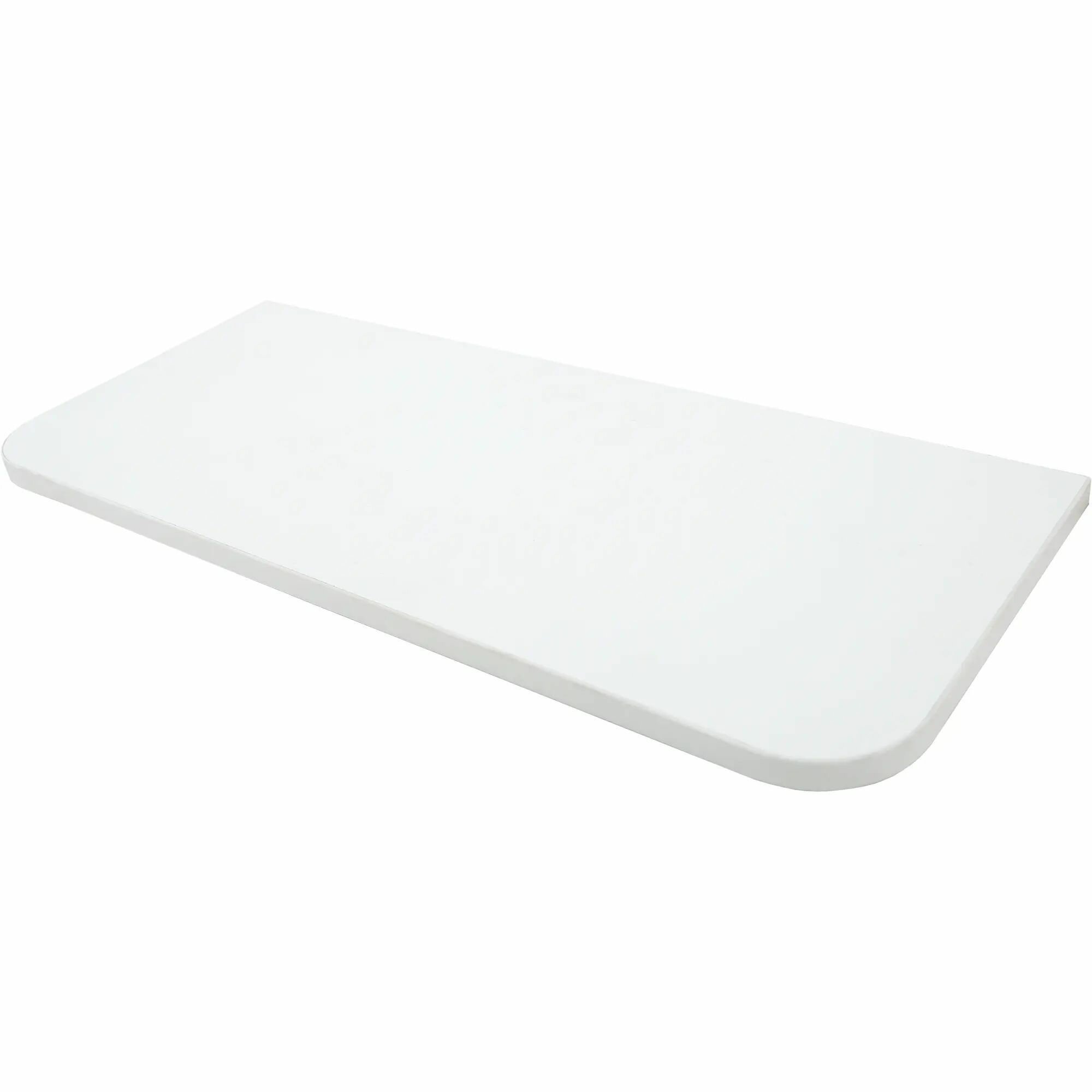 фото Полка мебельная закруглённая угловая 60x25x1.6 см ЛДСП цвет белый премиум