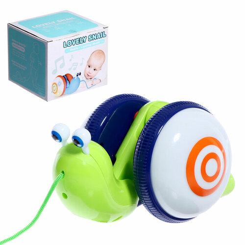 Каталка на верёвочке Улиточка световые эффекты цвета микс 506₽