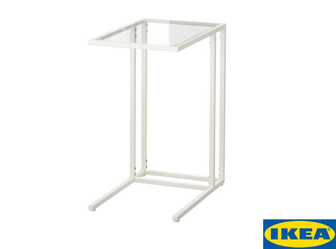 Подставка для ноутбука, белый/стекло 35х65 см. IKEA VITTSJO витшё