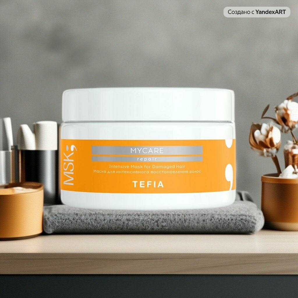 Tefia MyCare Repair Intensive Mask for Damaged Hair Маска для интенсивного восстановления волос, 250 г, 250 мл, банка