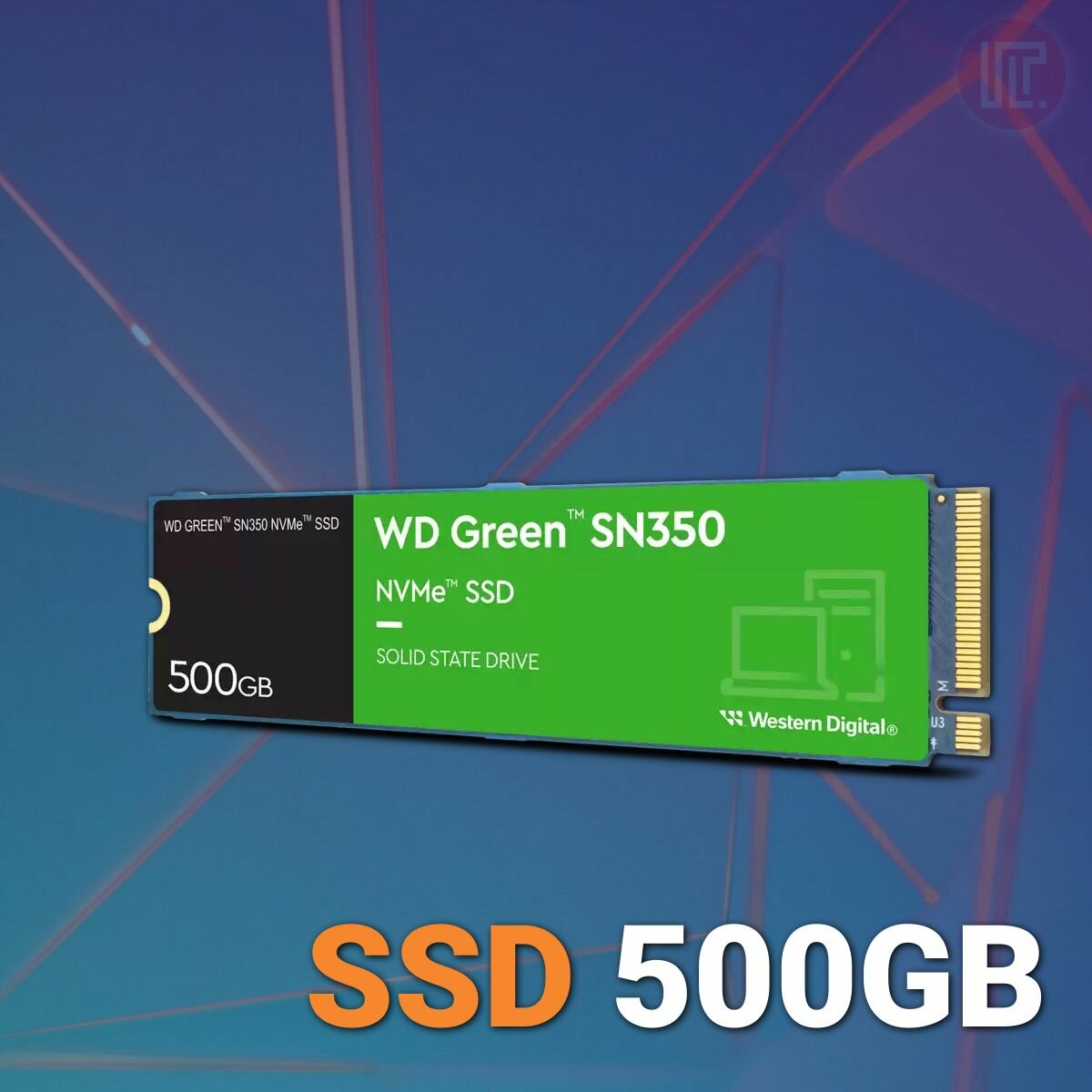 Накопитель SSD M.2 2280 Western Digital WD Green SN350 NVMe 500GB PCIe 3.0 x4 3D TLC 2400/1500MB/s IOPS 300K/300K TBW 60 DWPD 0.3 - фото №3