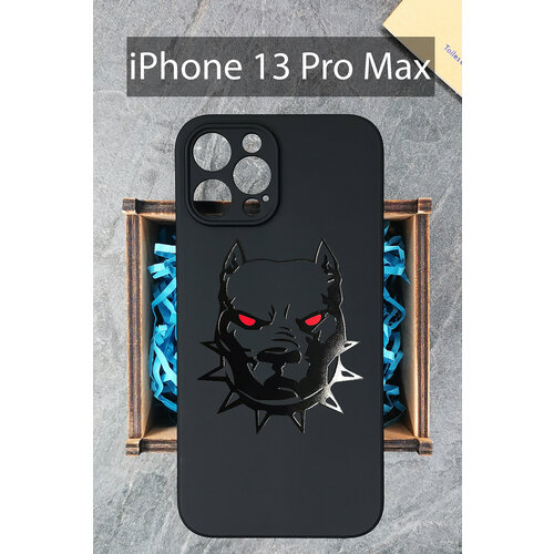 Силиконовый чехол Питбуль для iPhone 13 Pro Max / Айфон 13 Про Макс силиконовый чехол печеньки для iphone 13 pro max айфон 13 про макс