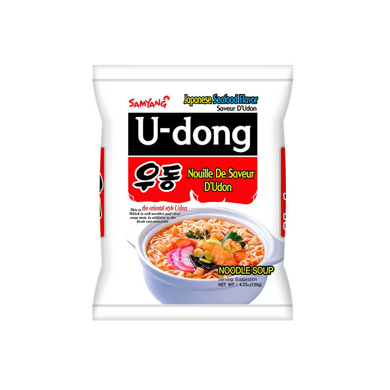 Samyang Лапша быстрого приготовления морепродукты по-восточному U-dong, 120 г