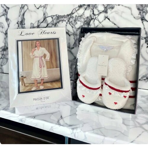 фото Халат maison d'or, размер m, белый