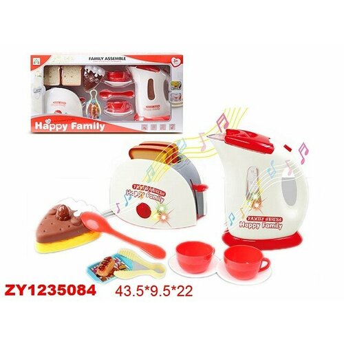 Набор бытовой техники Shantou тостер, чайник, аксессуары, свет, звук , в коробке (LS8347K)