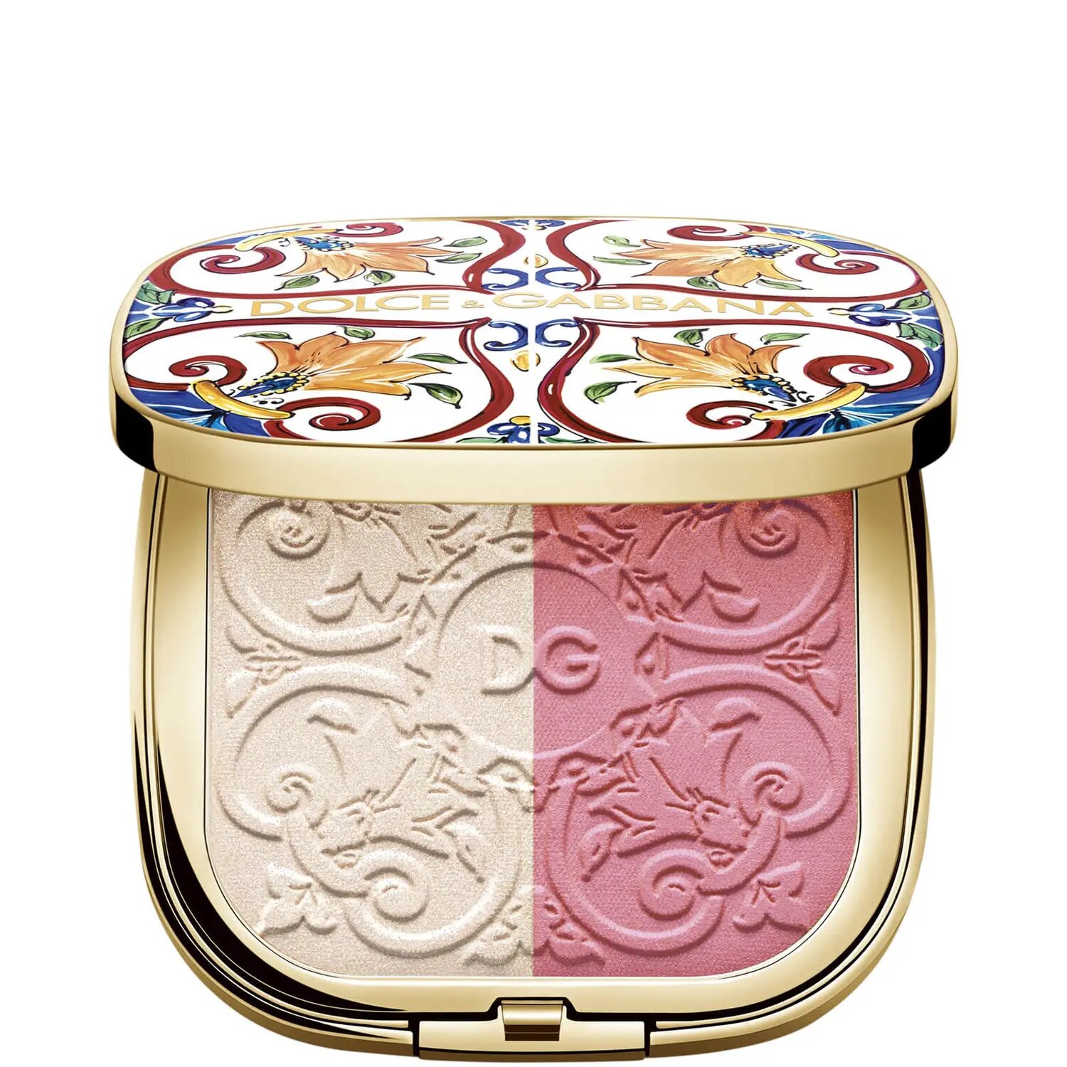 Палетка хайлайтеров\румян Dolce&Gabbana Solar Glow Illuminating Duo, оттенок Sweet Pink 12г
