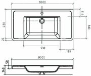 Мебельная раковина BelBagno Energia-N 90 EA-900-LVB