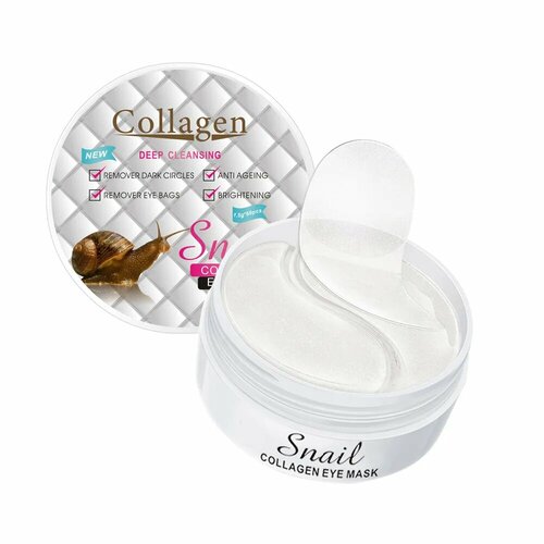 Патчи для глаз коллаген улитка Collagen Snail 60 штук