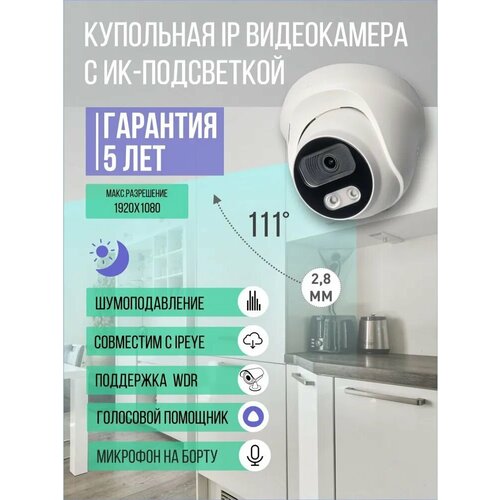 Купольная IP-видеокамера IPTRONIC IPT-IPL1081DM28PA 824000₽