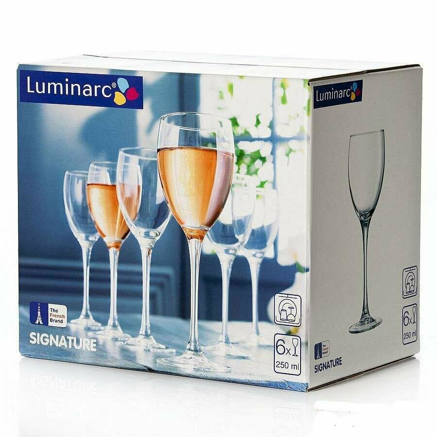 фото Набор фужеров для белого вина и холодных напитков Luminarc / Люминарк френч брассери, объем 250 мл