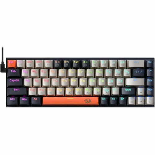 Клавиатура Redragon Ryze Проводная, RGB, красные свичи мышь игровая проводная griffin оптика rgb 7200dpi redragon