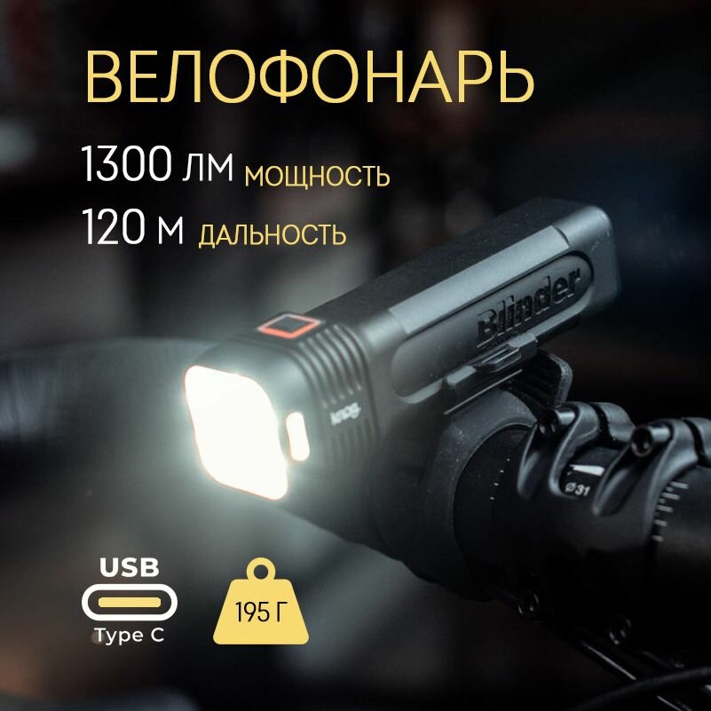 Фонарь передний Knog Blinder 1300