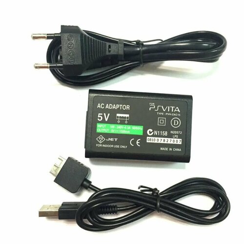 Сетевое зарядное устройство Adaptor220v-PSVita2000, черный sd2vita для sony psvita ps vita адаптер переходник