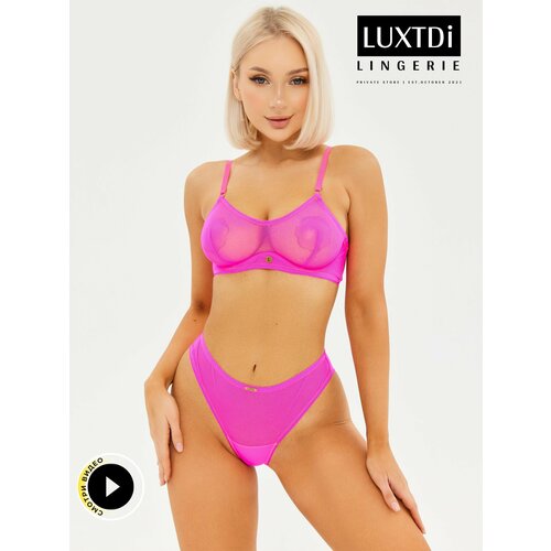 Трусы Luxtdilingerie, размер S, розовый 12 в неоновая полоса светодиодный ная неоновая вывессветильник 2835 светодиодов s m гибкая светодиодная неоновая веревка s водонепроницаемая