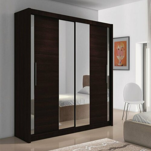 Изображение товара Шкаф-купе Амадеус-7 Венге для одежды с зеркалом двухдверный 140*210*50