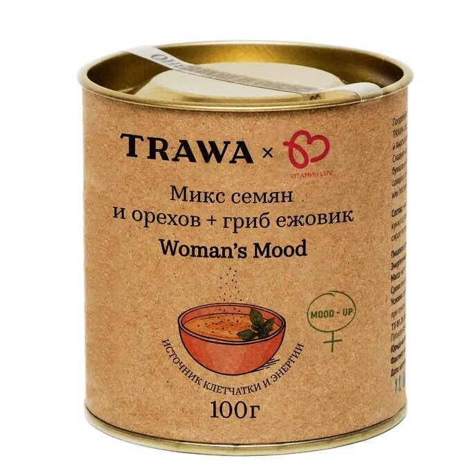 Trawa Микс Women's mood семена, орехи, гриб ежовик 100 гр