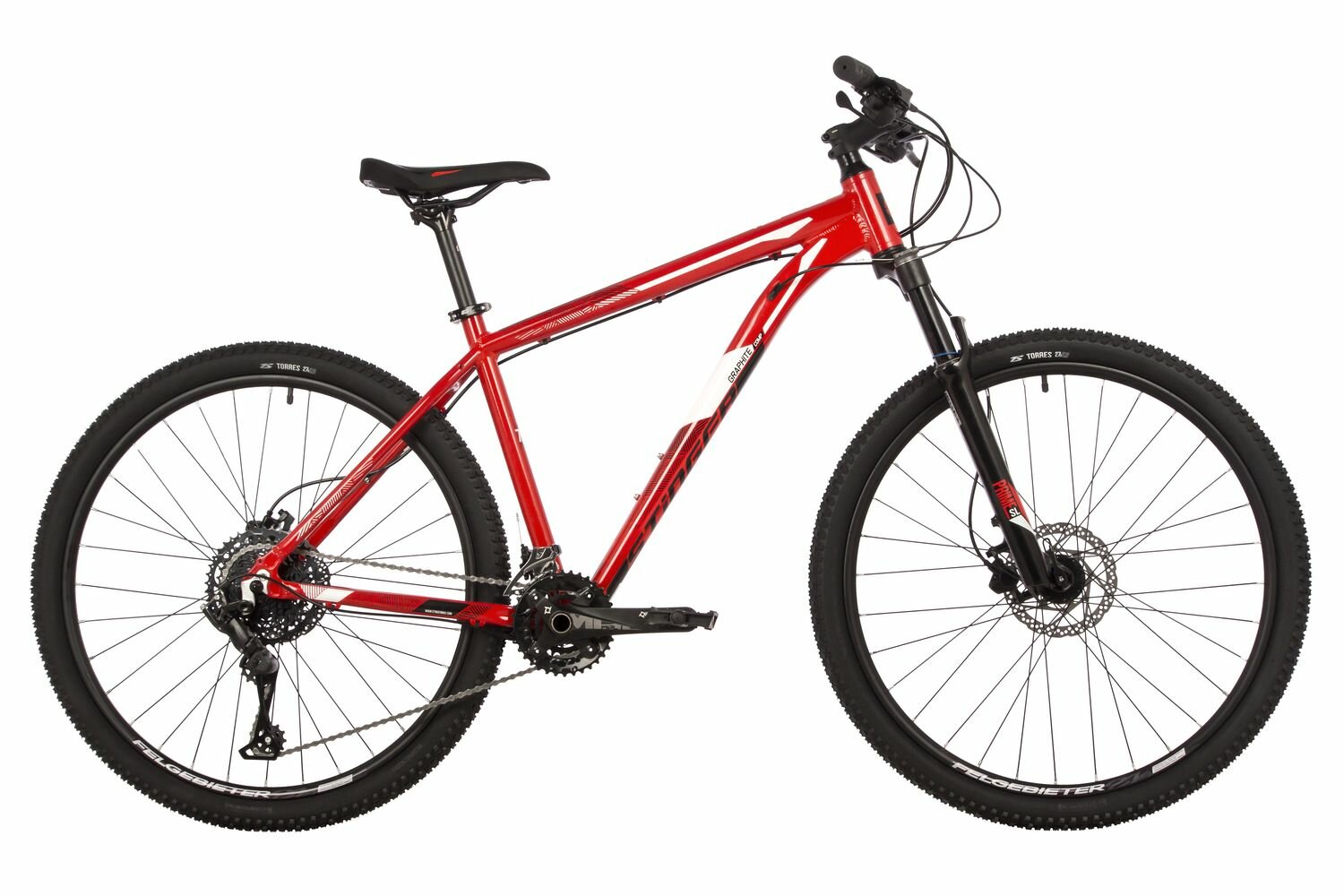 Велосипед Stinger Graphite Comp 27.5" (2023) (Велосипед STINGER 27.5" GRAPHITE COMP красный, алюминий, размер 16")