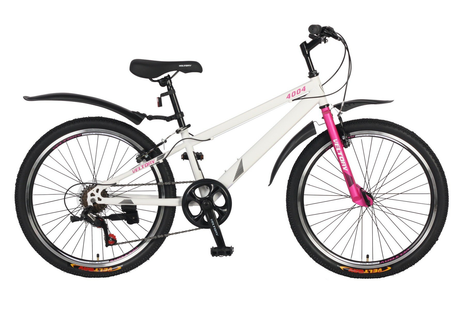 Велосипед подростковый VELTORY 4004/белый/ колесо 24 (на 9-13 лет, рост 130-150см)