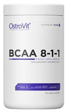 Аминокислоты OstroVit BCAA 8-1-1 400 г Без вкуса