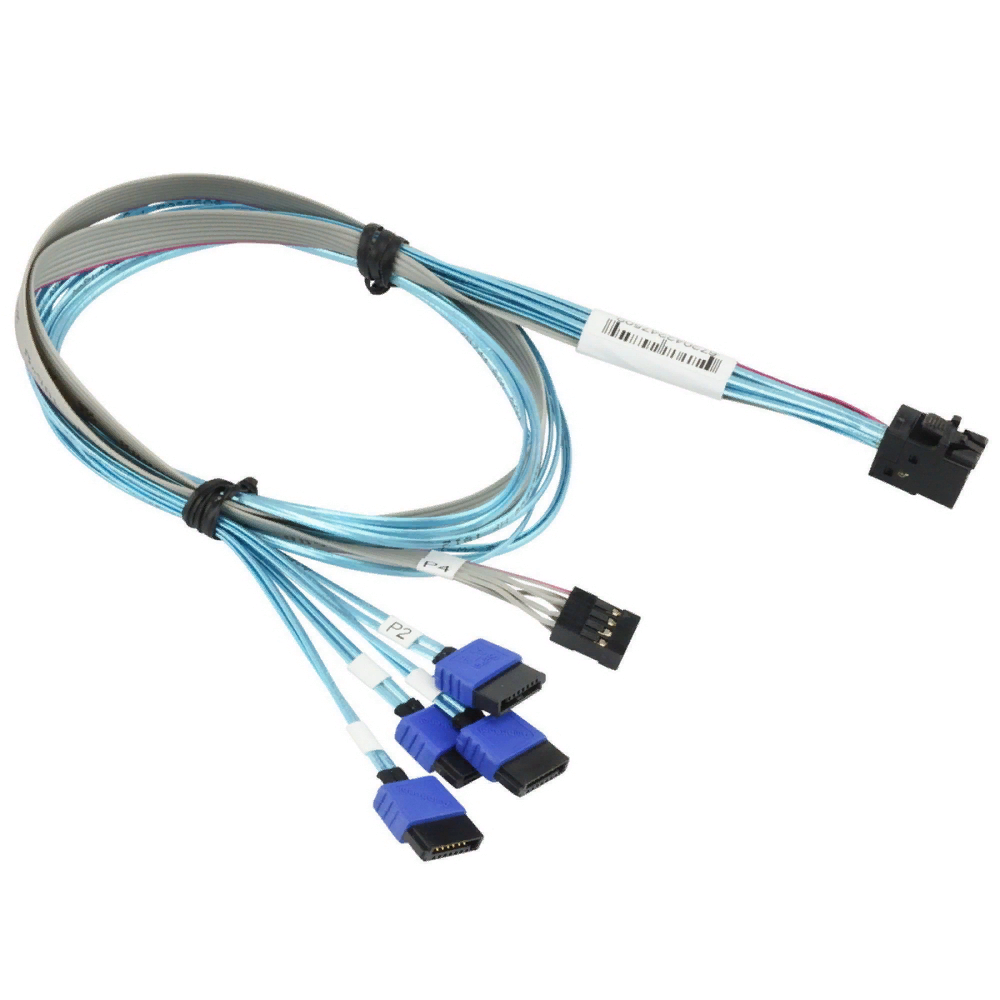 Кабель Supermicro MiniSAS HD to 4 SATA 60/60/60/60cm with Sideband Cable (CBL-SAST-0948)