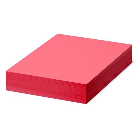 Бумага цветная BRAUBERG, А4, 80 г/м2, 500 л, интенсив, красная, для офисной техники, 115215