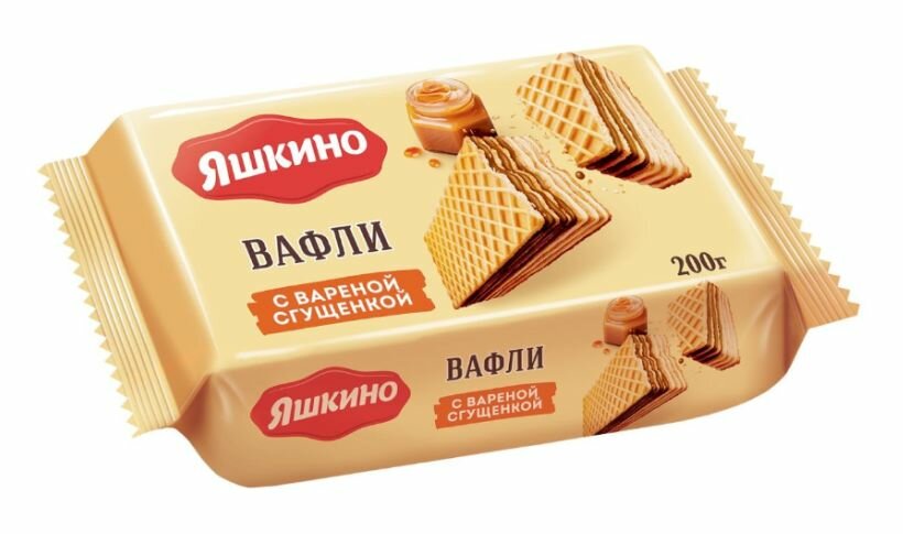 Яшкино Вафли с вареной сгущенкой, 200 г, 6 уп