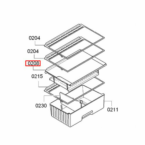 Полка холодильника Bosch KG36EA/KG39EA (741004)