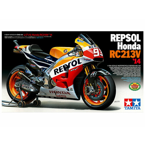 14130 Tamiya Мотоцикл Repsol Honda RC213V'14 (1:12) комплект шатунов для мотоцикла honda xl250 xr250 cb250rs xl250s xr250 1979 1983