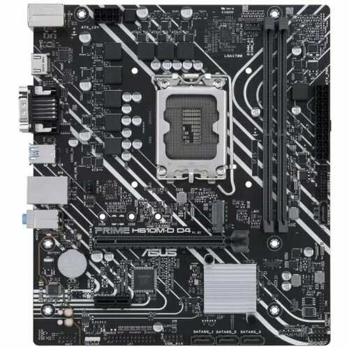 материнская плата huananzhi h610m plus socket1700 matx retail ASUS Материнская плата Socket1700 ASUS PRIME H610M-D (iH610, 2xDDR5, M.2, SATA III, PCI-E, D-Sub, HDMI, 1Гбит LAN, USB3.2, COM, mATX) (ret)