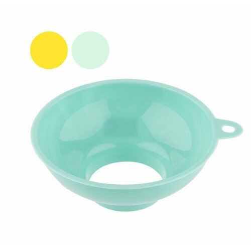 Воронка для слива с широким горлом диаметр 14 см пластик цвет желтыйзеленый 139₽