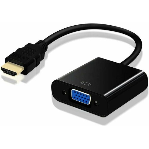 Видеоадаптер HDMI (M) -> VGA (F) черный конвертер mayflash для wii на адаптер с поддержкой аудио 720p 1080p 3 5 мм для hdtv hdmi совместимый адаптер