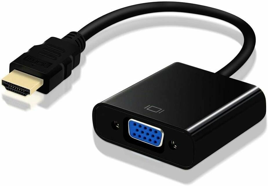 Видеоадаптер HDMI (M) -> VGA (F) черный