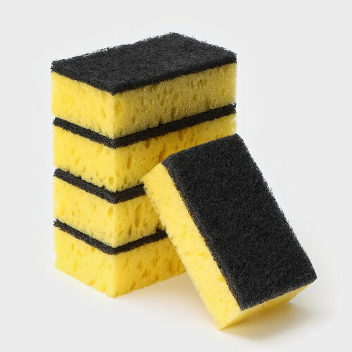 Губка бытовая Королевская Лилия 450 гм2 1056535 мм абразивное полотно 334₽