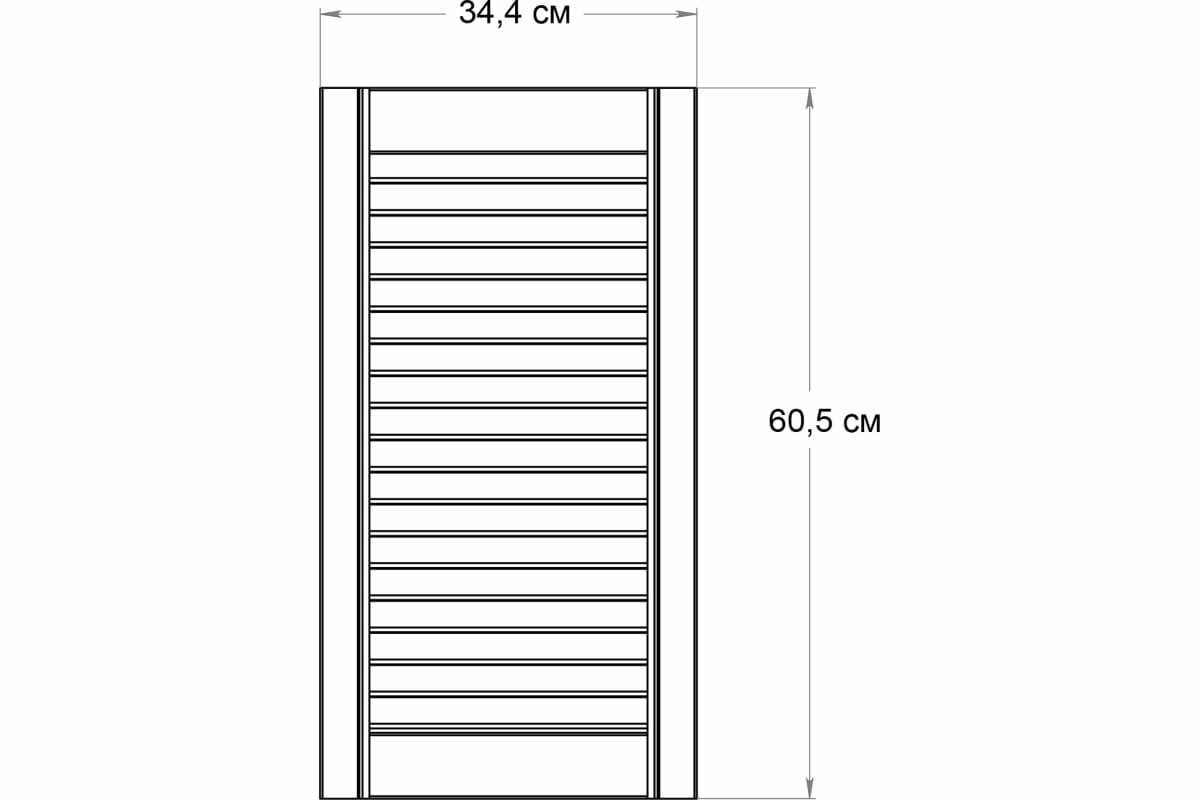 Timber&Style дверь жалюзийная 344x605 TSDZ3446051