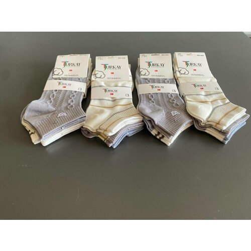 Носки Turkan, 12 пар, 12 уп., размер 36/41, мультиколор носки turkan 12 пар размер 36 41 мультиколор серый