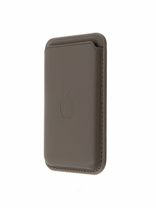 Картхолдер Wallet Grey Кожаный чехол-бумажник MagSafe для iPhone, Серый
