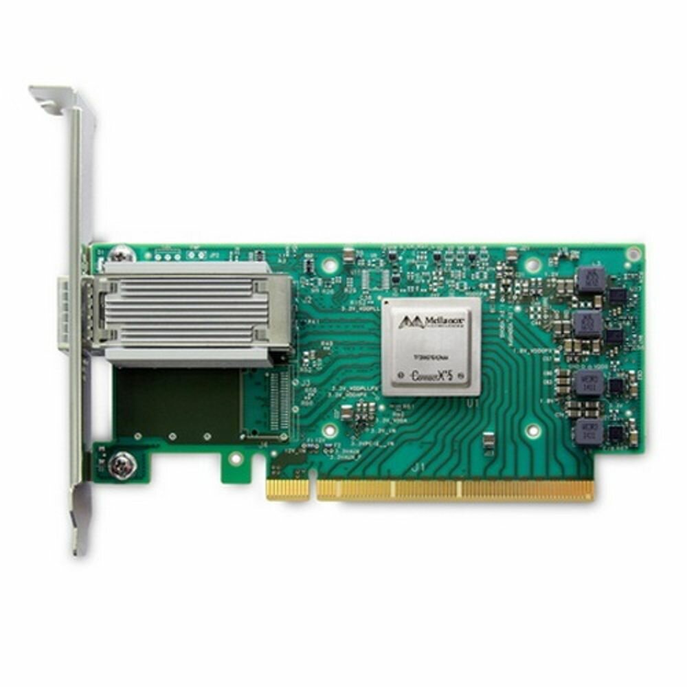 Mellanox Сетевой адаптер Mellanox MCX555A-ECAT ConnectX-5 VPI adapter card, EDR IB (100Gb/s) and 100GbE, single-port QSFP28, PCIe3.0 x16, tall bracket, ROHS R6, (480313) CX555A