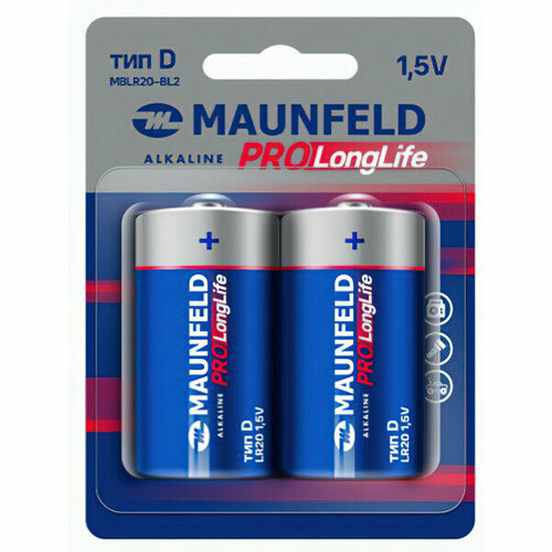 Батарейки Maunfeld MBLR20-BL2 батарейки focusray ultra alkaline lr06 bl2 2 24 288