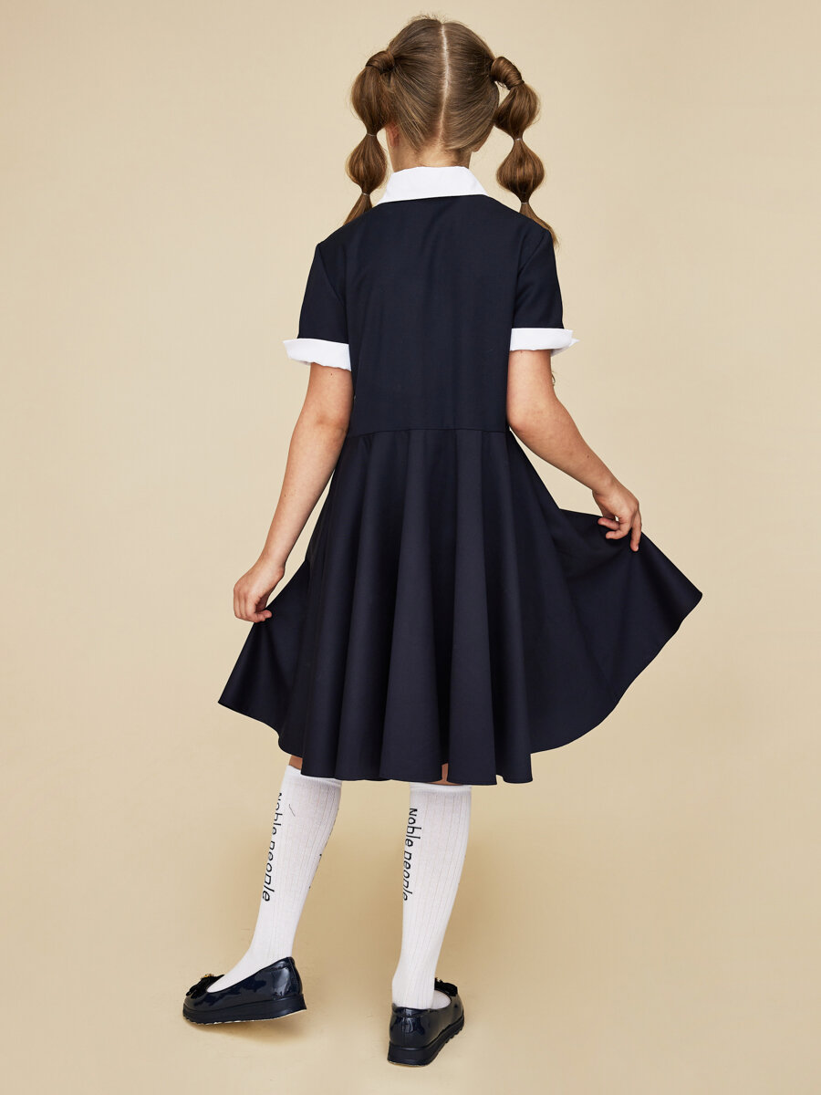 Школьное платье Noble People, размер 140, синий — фото 1