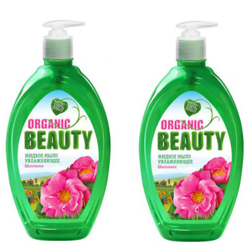 Жидкое мыло Organic Beauty увлажняющее, 500 мл, 2 шт organic beauty мыло жидкое шиповник увлажняющее 500 мл