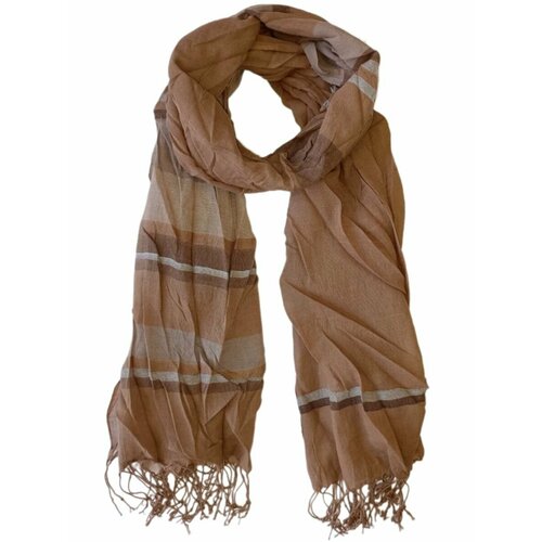 Палантин VENERA,190х82 см, коричневый, бежевый шарф venera 190х73 см универсальный бежевый белый