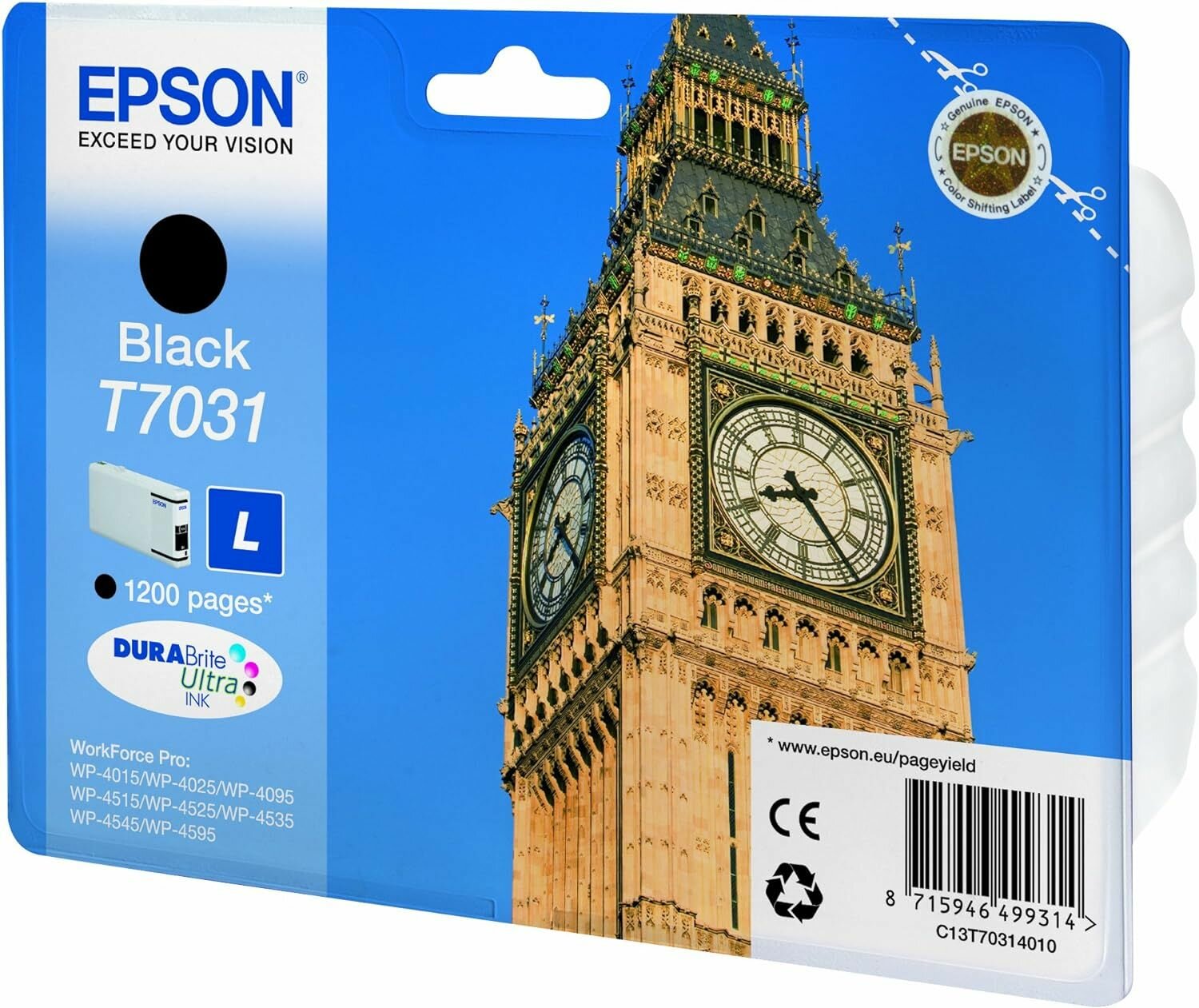 Картридж для струйного принтера EPSON T7031 Black (C13T70314010)