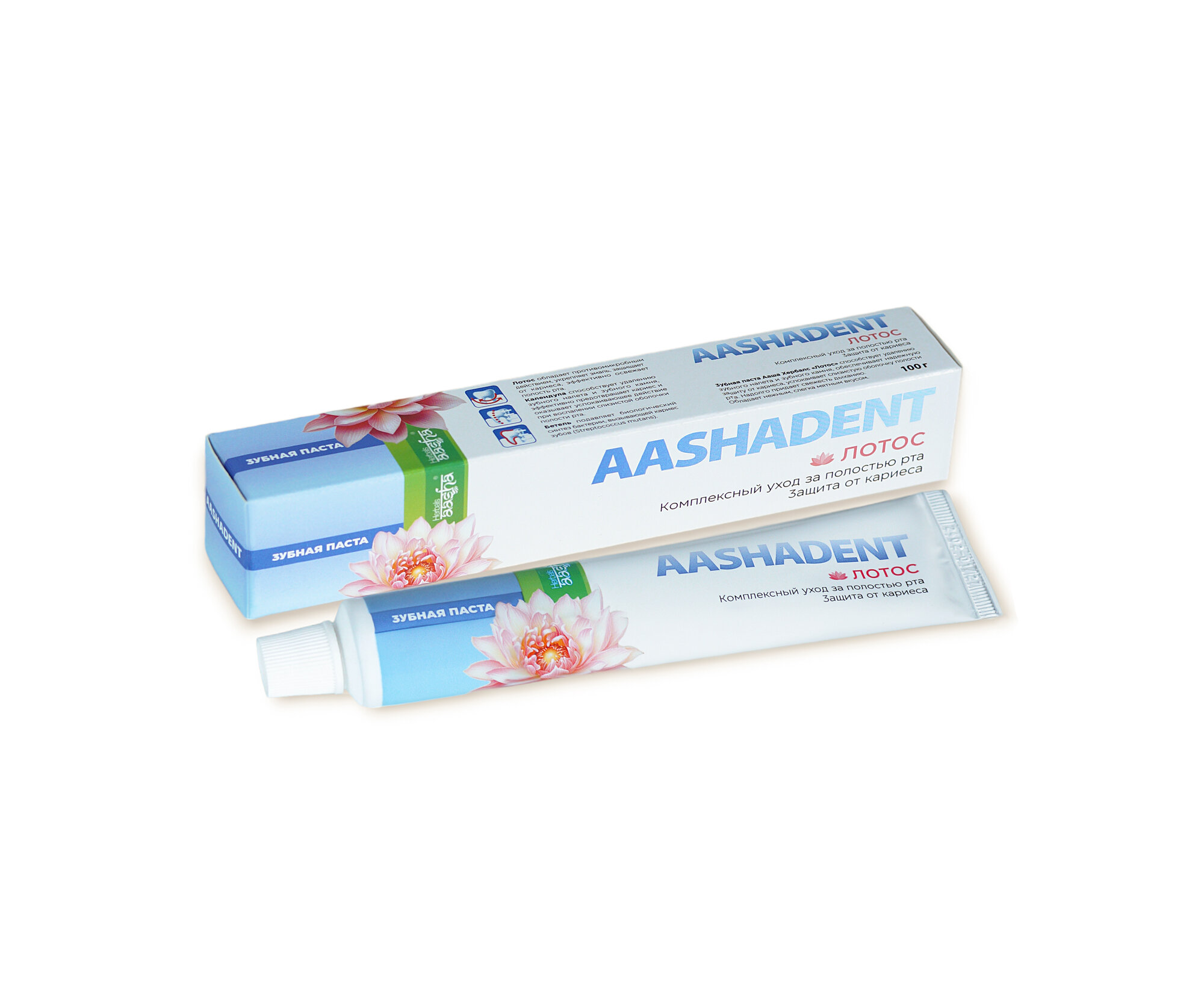 Зубная паста AashaDent Лотос, 100г