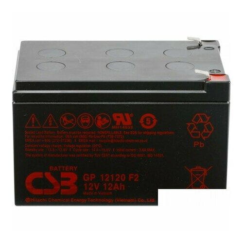 Аккумулятор для ИБП CSB Battery GP12120 F2 (12В/12 А·ч)