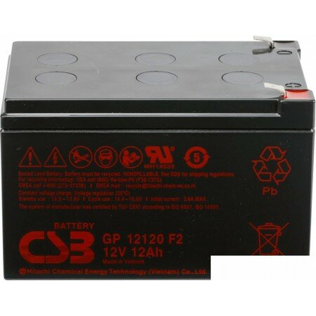 Аккумулятор для ИБП CSB Battery GP12120 F2 (12В/12 А·ч)