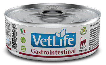 Farmina (Фармина) Vet Life GASTROINTESTINAL WET FOOD FELINE 85 г (6 штук) полнорационный диетический влажный корм для кошек при проблемах с ЖКТ, паштет