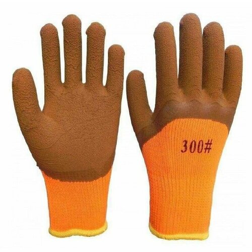 Перчатки рабочие, зимние, оранжевые