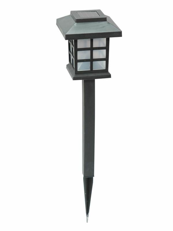 фото Светильник садовый 36см квад. пласт черн. Космос KOC_SOL263