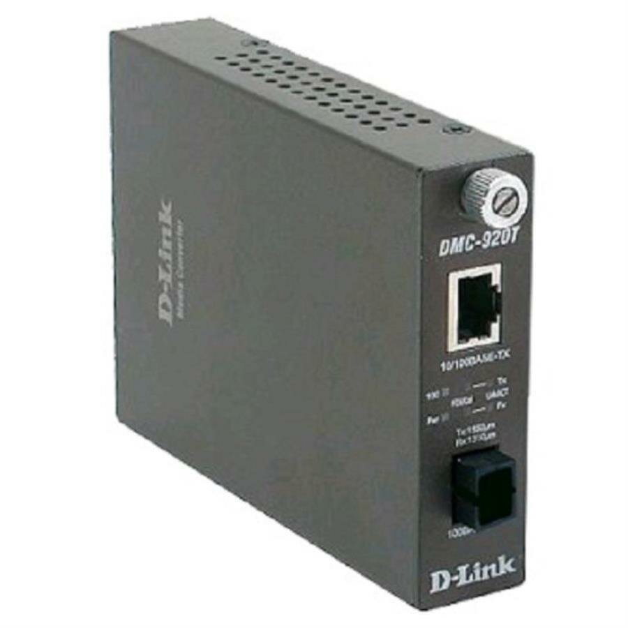 DMC-920T D-Link (ТХ: 1550 нм; RX: 1310 нм) SC 20км Медиаконвертер 10/100BASE-TX и 100BASE-FX